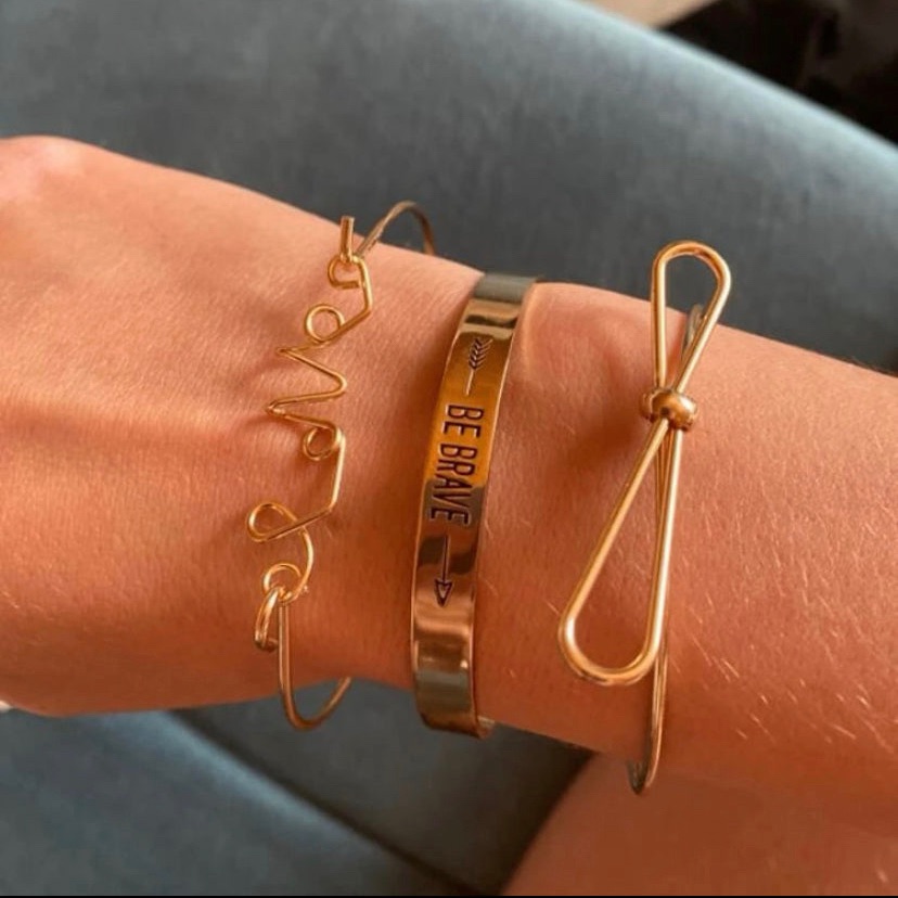 3pcs Knot Detail Bangle Brand New